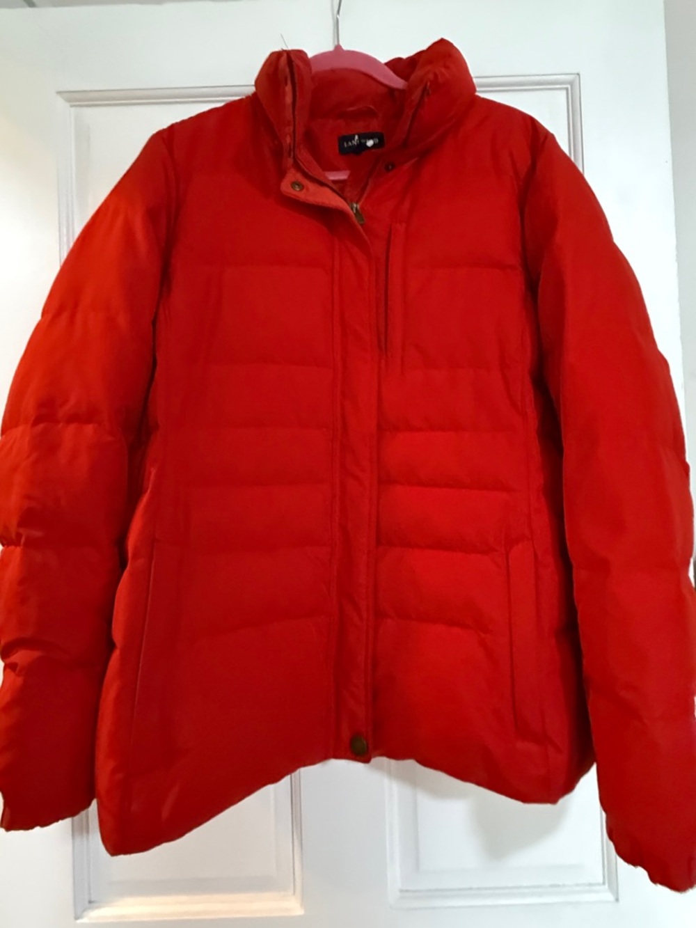 Lands' End Rust Quilted Puffer Jacket for Kids
